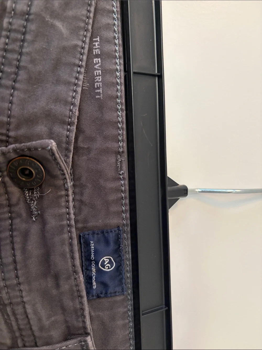 Ag Adriano Goldschmied Men's Straight Jeans in Charcoal
